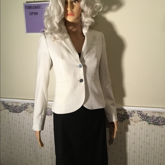 Calvin Klein Pinstripe suit jacket blazer 2P work - Picture 7 of 7